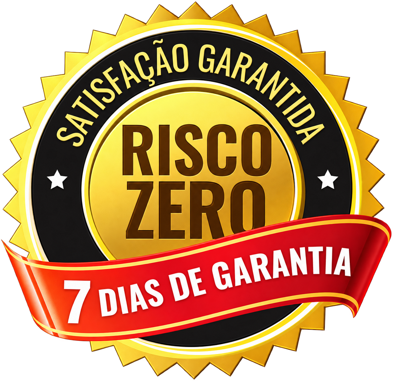 Satisfação garantida, risco zero, 7 dias de garantia